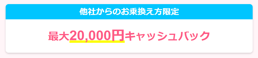 GMOとくとくBB WiMAX通常サイトのキャッシュバック